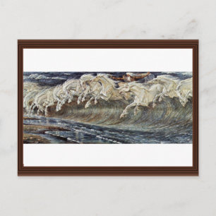 Carte Postale Les Chevaux De Neptune Par Crane Walter