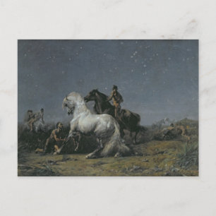 Carte Postale Les Chevaux Voleurs, 19ème siècle