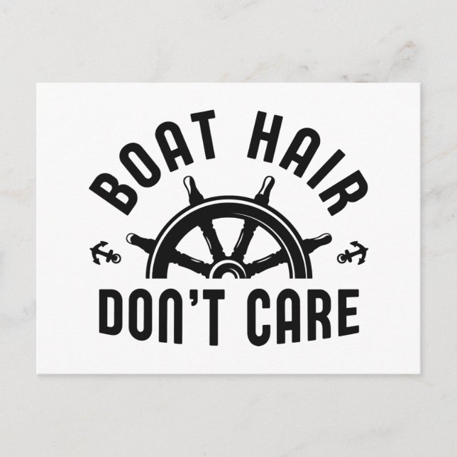 Carte Postale Les cheveux de bateau ne s’en soucient pas (Devant)