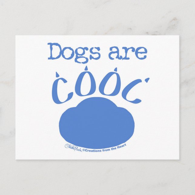 Carte Postale Les CHIENS sont Empreintes de pattes Cool (Devant)