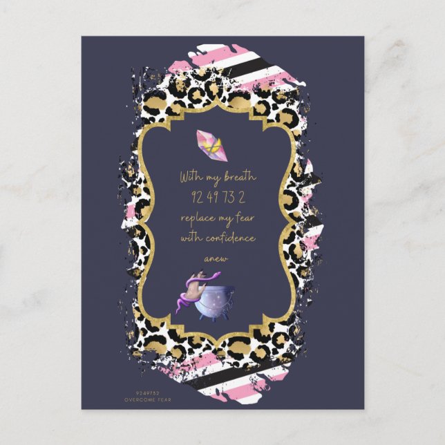 Carte Postale Les chiffres de Grabovoi pour la liberté de la peu (Devant)