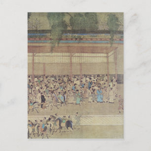 Carte Postale Les Chinois de l'Antiquité attendent l'examen