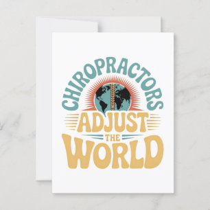 Carte Postale Les chiropraticiens adaptent la conception mondial