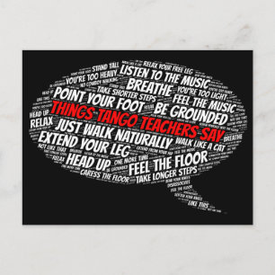 Carte Postale Les choses Les professeurs de Tango disent Argenti