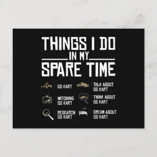 Carte Postale Les Choses Que Je Fais Dans Mon Temps De Rechange,