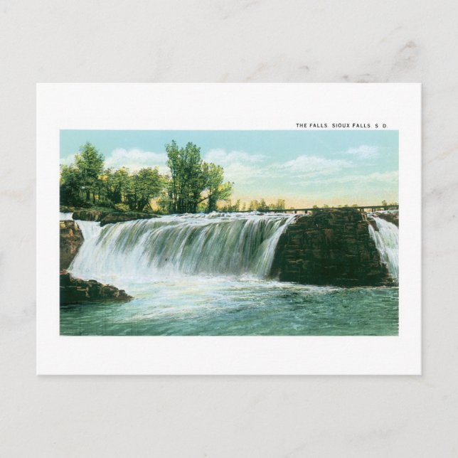 Carte Postale Les Chutes, Sioux Falls, SD (Devant)