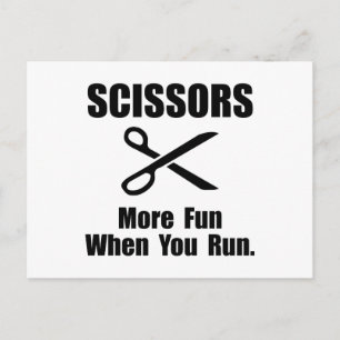 Carte Postale Les ciseaux amusants