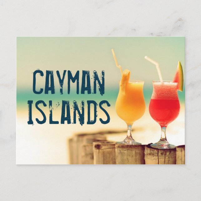 Carte Postale Les cocktails des îles Caïmans (Devant)