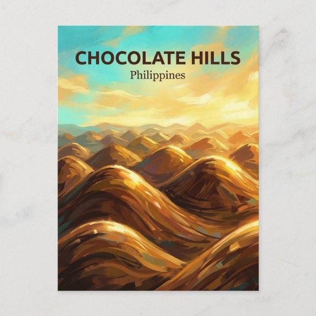 Carte Postale Les collines de chocolat Philippines (Devant)