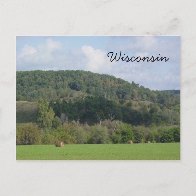 Carte Postale Les collines du Wisconsin (Devant)