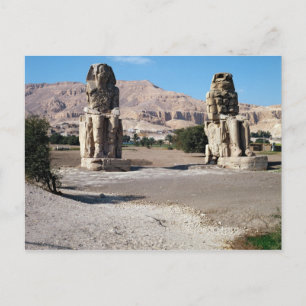 Carte Postale Les Colonnes de Memnon, statues d'Amenhotep
