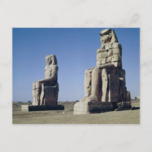 Carte Postale Les Colonnes de Memnon, statues d'Amenhotep