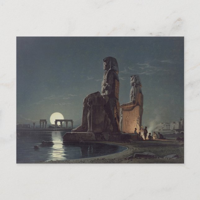 Carte Postale Les Colonnes de Memnon, Thèbes, l'un des 24 illust (Devant)