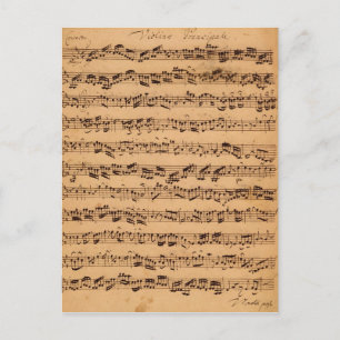 Carte Postale Les concerts de Brandenburger, No.5 D-Dur, 1721