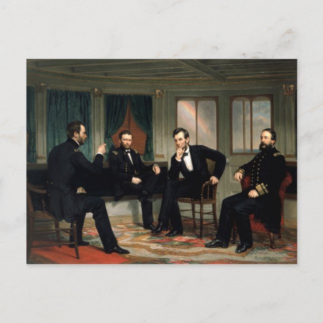 Carte Postale Les conciliateurs avec Abraham Lincoln (Devant)