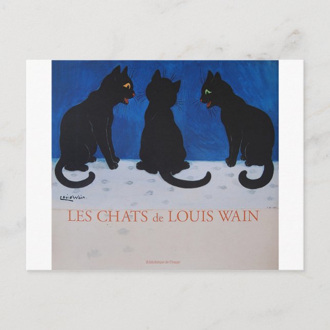 Carte Postale Les Conversations de Louis Wain (Devant)