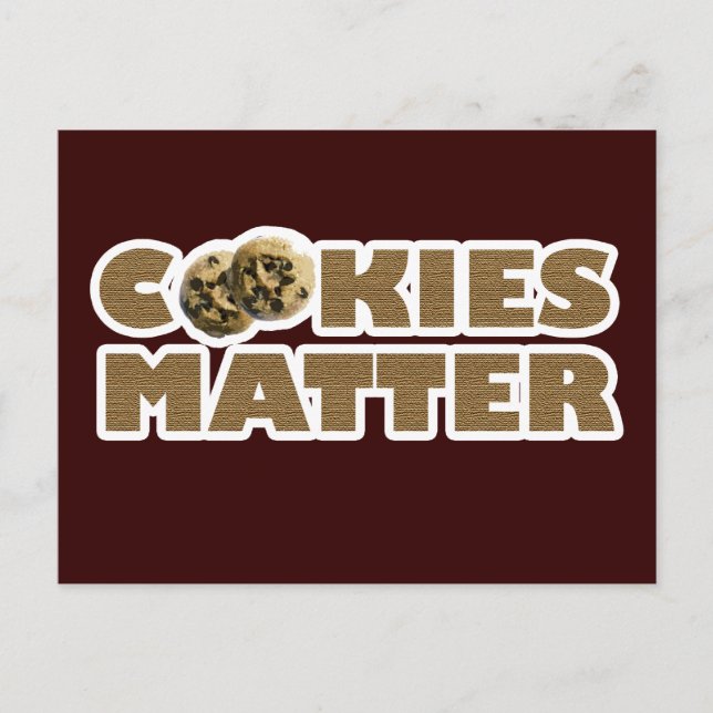 Carte Postale Les cookies sont importants (Devant)