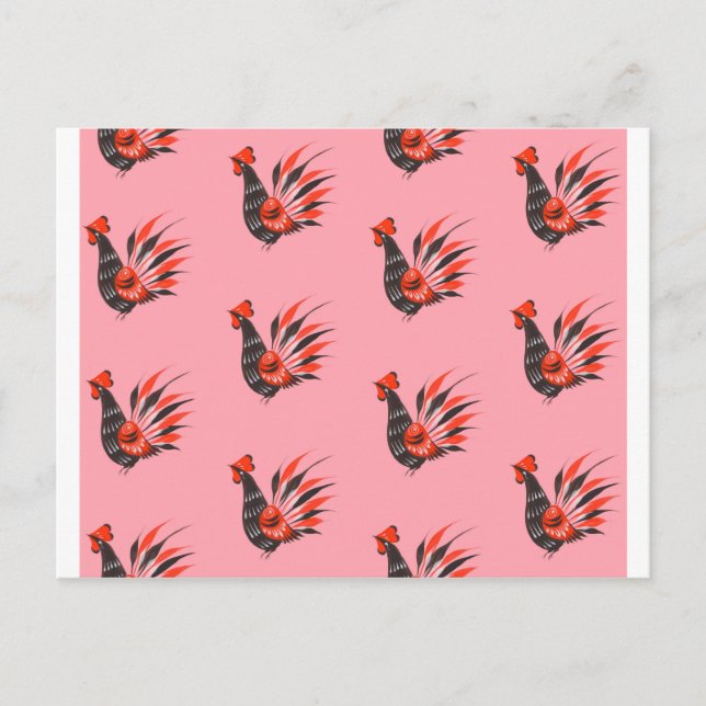 Carte Postale Les coqs (Devant)