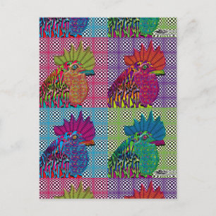 Carte Postale Les coqs sont devenus psycho