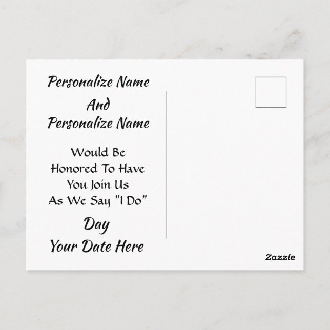 Carte Postale Les Coquillages Sur La Mer Économisez La Date (Dos)