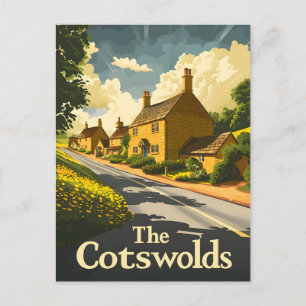 Carte Postale Les Cotswolds Angleterre Vintage