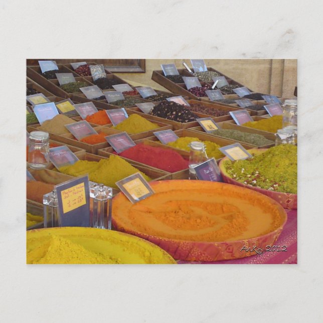 Carte Postale Les Couleurs de la Provence 3 : Le Marché d'Aix (Devant)