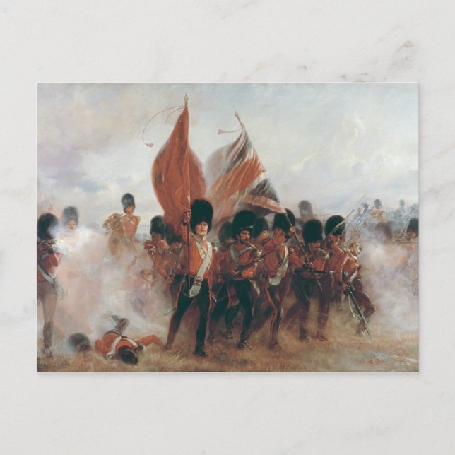 Carte Postale Les couleurs : l'avancée des Gardes Écossais (Devant)