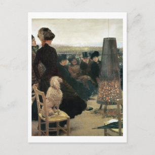Carte Postale Les courses à Auteuil, partie d'un triptyque (huil