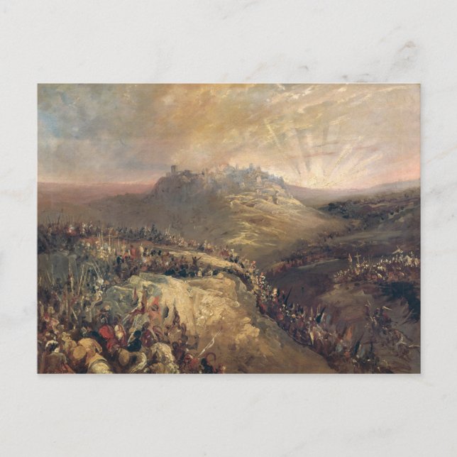 Carte Postale Les Croisés Avant Jérusalem (Devant)
