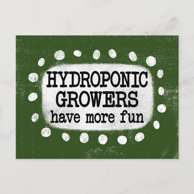 Carte postale « Les cultivateurs hydroponiques s'a (Devant)