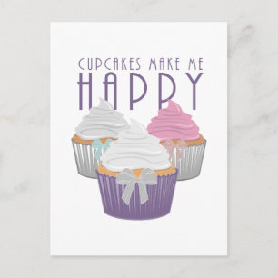 Carte Postale Les Cupcakes Me Rendent Heureux