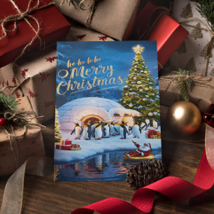 Carte Postale Les curieux pingouins