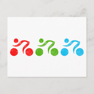 Carte Postale Les cyclistes en action