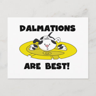 Carte Postale Les Dalmations sont les meilleurs t-shirts et cade