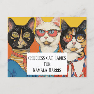 Carte Postale Les Dames De Chat Sans Enfant Pour Kamala