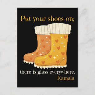 Carte Postale Les dames mettent vos chaussures là du verre parto