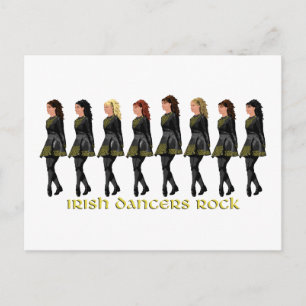 Carte Postale Les danseurs irlandais à claquettes roulent