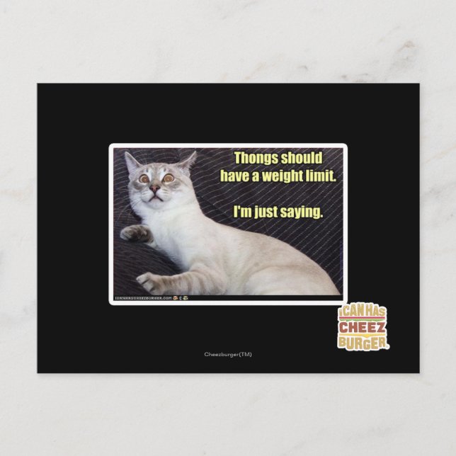 Carte Postale Les dents devraient avoir une limite de poids. (Devant)