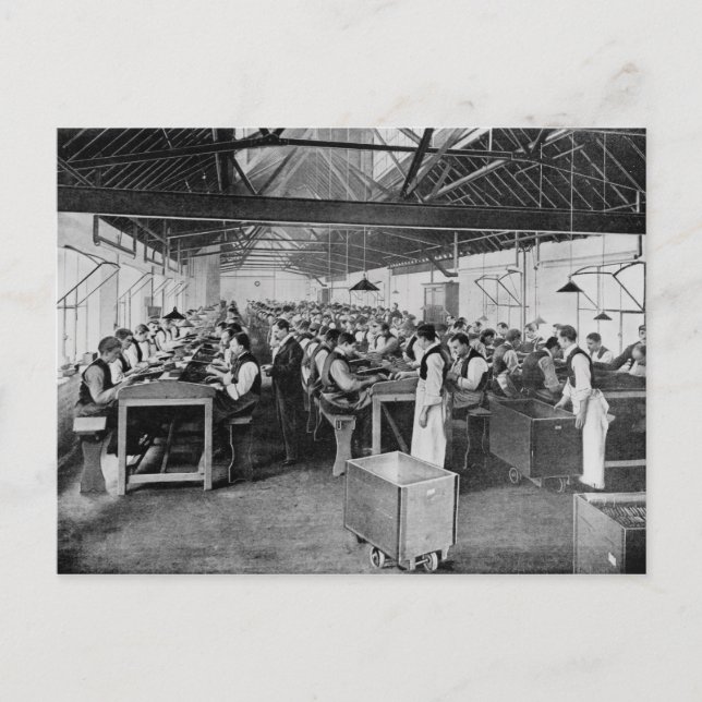 Carte Postale Les départements de fabrication de cigares (Devant)