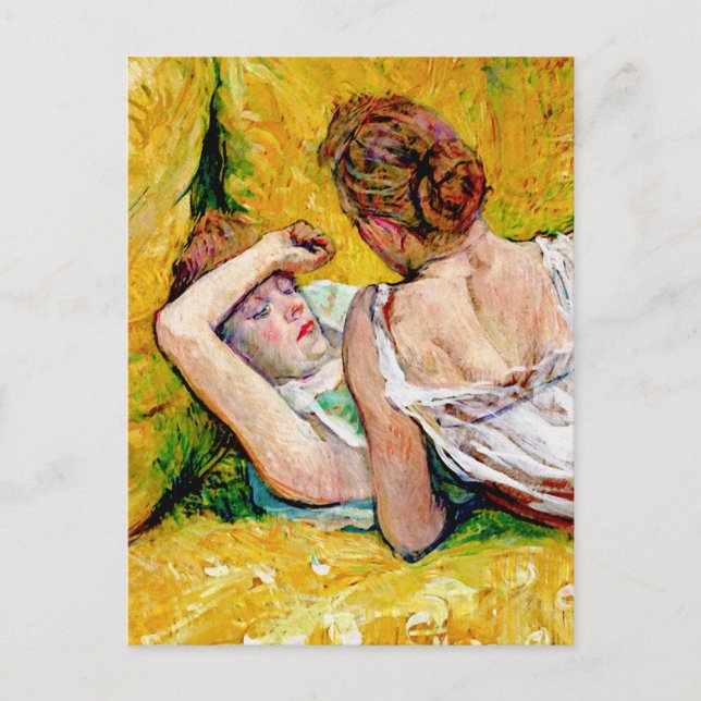 Carte Postale Les deux amis par Henri de Toulouse-Lautrec (Devant)