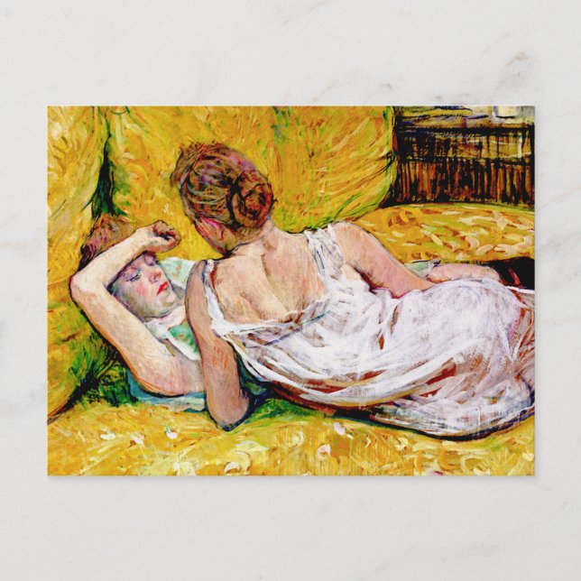 Carte Postale Les deux amis par Henri de Toulouse-Lautrec (Devant)