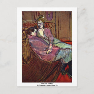 Carte Postale Les Deux Amis, Par Toulouse-Lautrec Henri De
