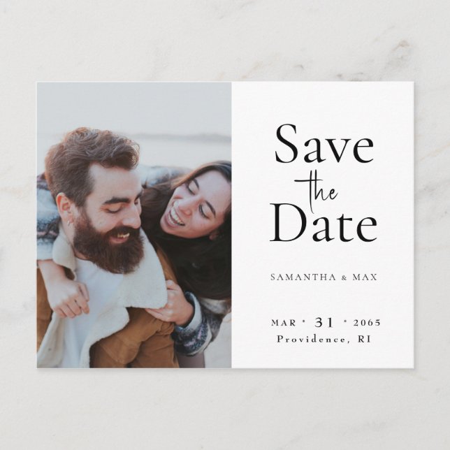 Carte Postale Les deux d'entre nous Photo Modern QR Code Enregis (Devant)