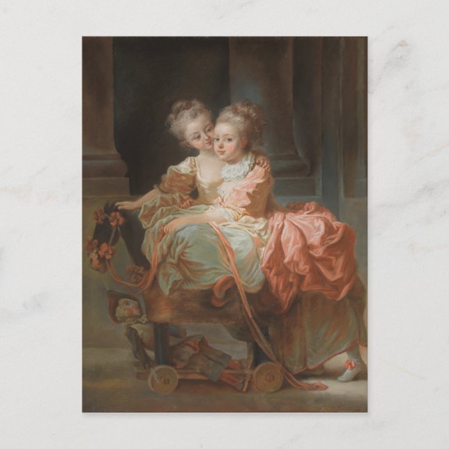 Carte Postale Les Deux Soeurs - Jean-Honoré Fragonard (Devant)