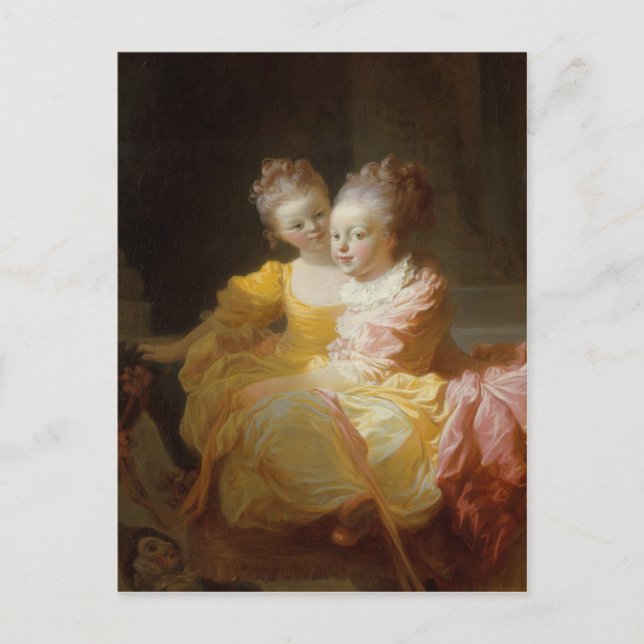 Carte Postale Les Deux Soeurs - Jean-Honoré Fragonard (Devant)