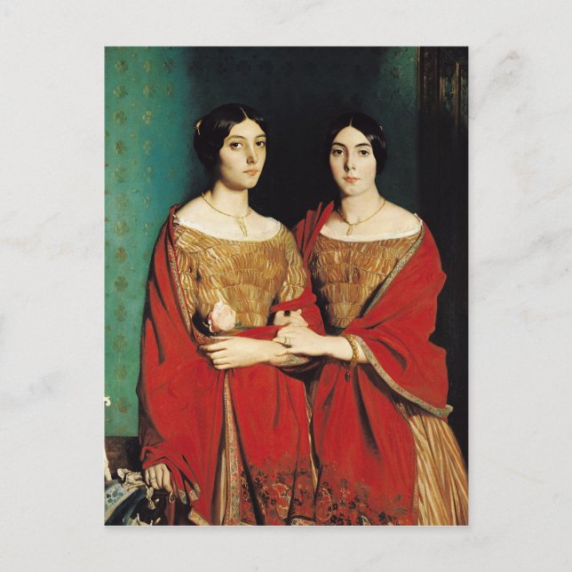 Carte Postale Les Deux Soeurs, ou Mesdemoiselles Chasseriau (Devant)
