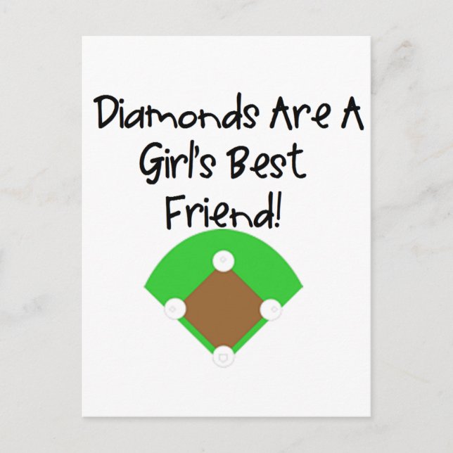 Carte Postale Les diamants sont un meilleur ami de fille ! (Devant)