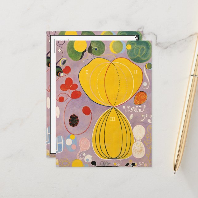 Carte Postale Les dix plus grands, Groupe IV, No 7 par Hilma af  (Devant/Arrière en situation)