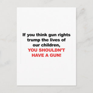 Carte Postale Les Droits D'Armes Sur Les Enfants ? Tu ne devrais