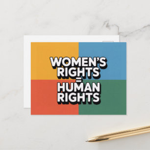 Carte Postale Les droits des femmes sont des droits humains